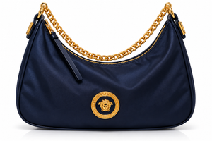 Versace Nylon Tribute Chain Shoulder Bag