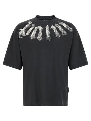 Palm Angels Palm Angels Craquelé Gothic Print T-shirt