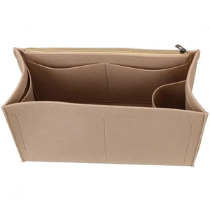 Color: Beige, Size: M - Felt Cloth Insert Bag Fits BOOK TOTE Makeup Handbag Organizer Travel Inner Purse Cosmetic Bag Mommy Bag Fit ONTHEGO Tote