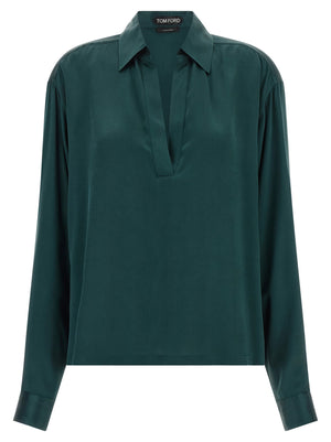 Tom Ford Satin Silk Polo Shirt