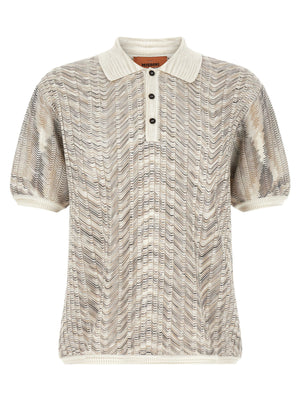 Missoni Zig-zag Knit Polo Shirt