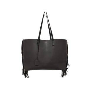 YSL Saint Laurent Leather Fringe Shopping Tote Bag