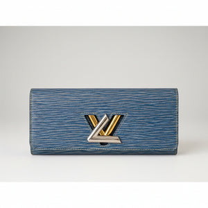 Louis Vuitton Blue Epi Portefeuille Twist Wallet