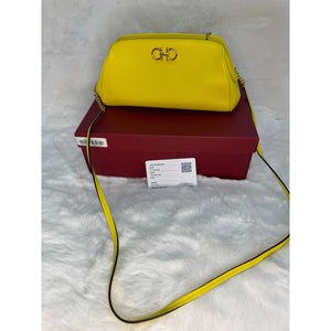 Salvatore Ferragamo Vara Bow Yellow Leather Crossbody Bag