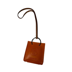 Hermes “Faubourg” square leather bag charm