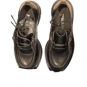 Prada Monolith Brushed Leather Lace-Up Shoes #20 Size 7