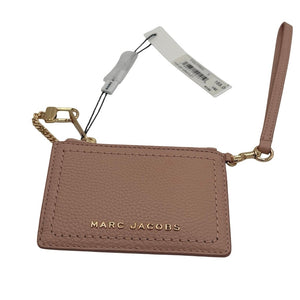 Marc Jacobs Groove Top Zip Wristlet in a blush pink