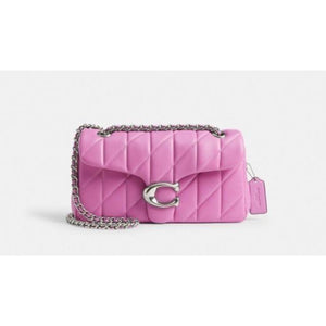COACH Tabby Shoulder Bag 26 With Quilting – Vivid Pink / Silver