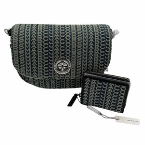 Marc Jacobs Monogram Pattern Shoulder Bag paired with its matching zip-around wallet