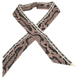Jimmy Choo Logo Silk Skinny Scarf